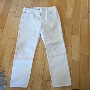 Classic White Straight-Leg Jeans
